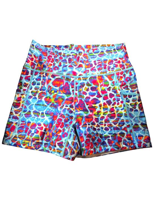 Constantly Varied Gear Pants - CVG Shorts Rainbow Giraffe Animal Exotic Activewear Workout Medium Womens